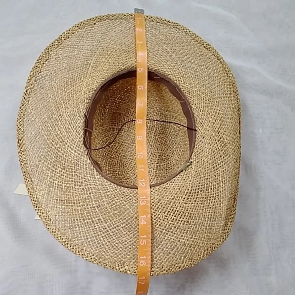 Vintage Handmade Straw Hat - Picture 5 of 6
